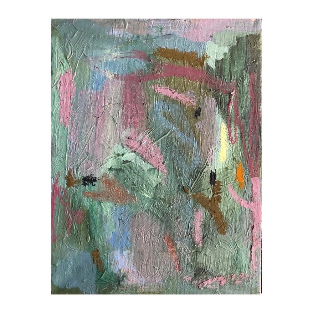 original abstract artwork - mixed media on stretched canvas - 6” x 8”